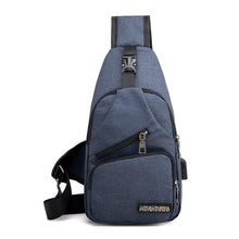 Load image into Gallery viewer, Casual Chest/Crossbody Bag with USB - 3 Colors