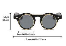 Load image into Gallery viewer, 1912 Vintage Round Flip Up Sunglasses
