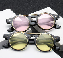 Load image into Gallery viewer, 1912 Vintage Round Flip Up Sunglasses
